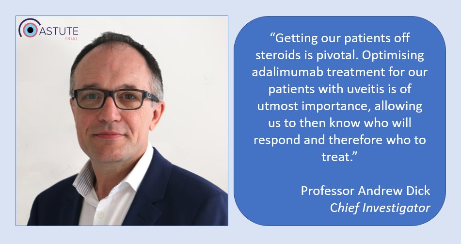 Introducing the ASTUTE trial, sponsored by <a href="/uhbwNHS/">University Hospitals Bristol and Weston NHS FT</a> - a randomised controlled trial looking at #adalimumab for the treatment of #autoimmune #uveitis. The trial is in set up and we look forward to bringing you more news soon! Follow us to stay up to date. <a href="/andrewdick4/">Andrew Dick</a> <a href="/Abby_OCon/">Abby Ocon</a>