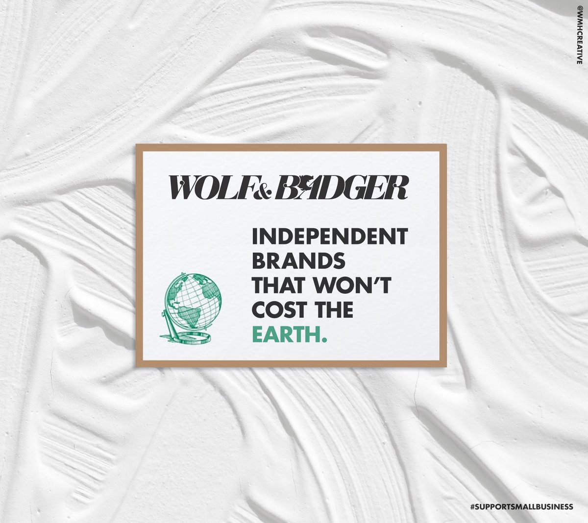 Independent brands that won't cost the Earth. <a href="/OneMinuteBriefs/">One Minute Briefs ⏱️</a> 
<a href="/WolfAndBadger/">Wolf & Badger</a>
 #SupportSmallBusiness &amp; provide a place to discover independent ethical brands worldwide. #Sustainability #Independent #ethical #lifestyle