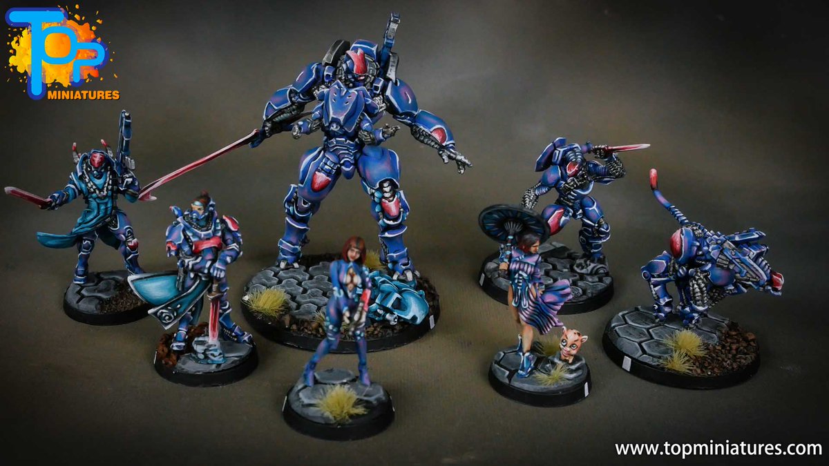 TopMiniatures's tweet photo. Beautiful red &amp; purple colorscheme for this Yu Jing Infinity army we painted.

https://t.co/riQ8RaPvhT https://t.co/hydyGLgb1d