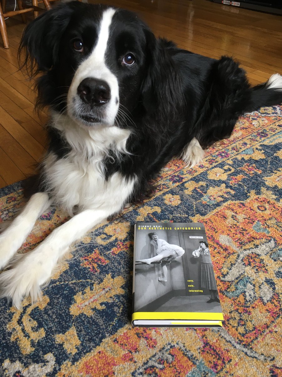 Zany, Cute, Interesting. Stella took the subtitle from Sianne Ngai's book, Our Aesthetic Categories, quite literally for her photo op. She tells us she's really looking forward to Sianne Ngai's next book, Theory of the Gimmick, forthcoming in June.