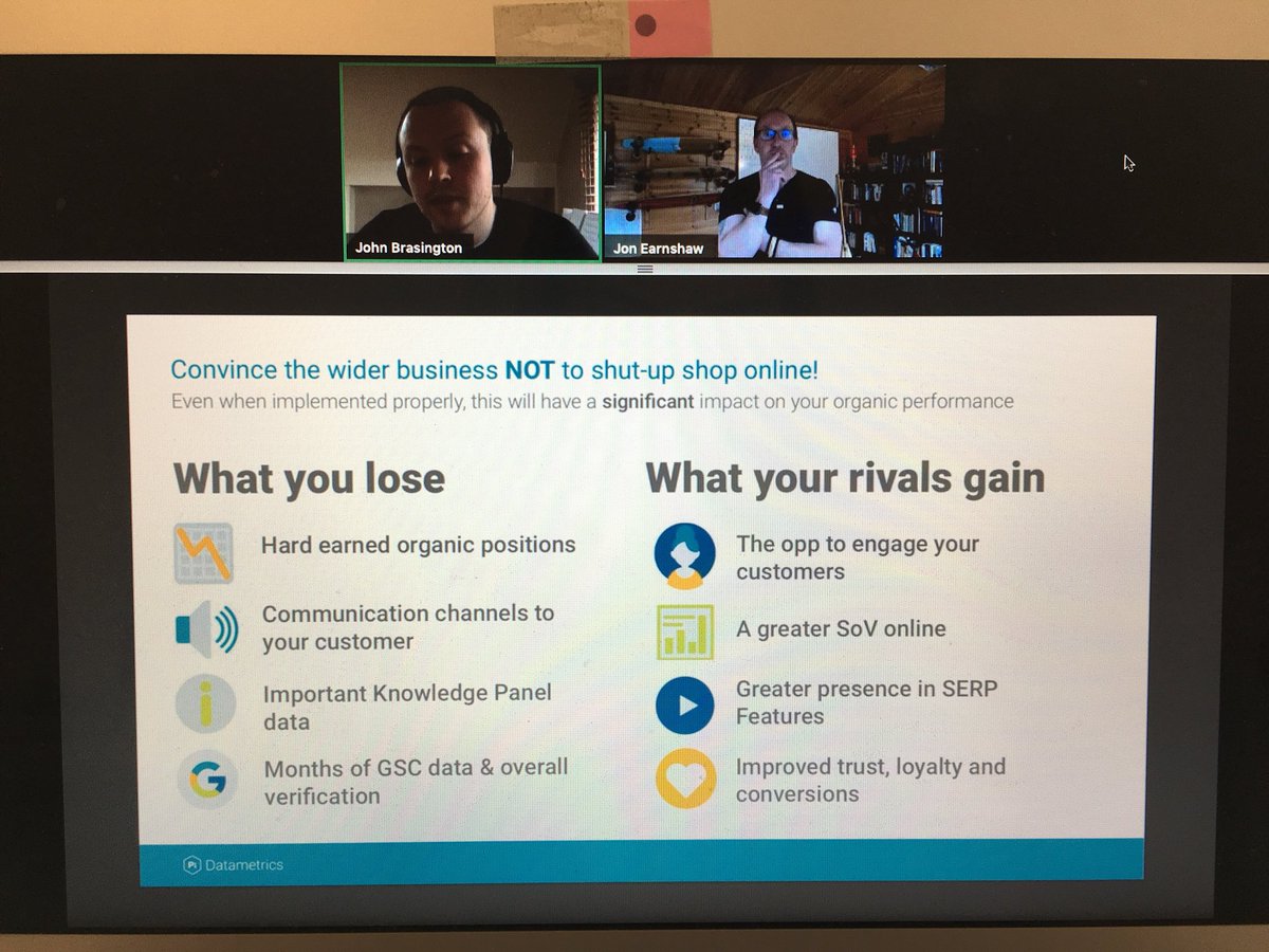 Shutting up shop online in this time isn’t the only (or best) option! 
#seointheshed #workfromhomewebinars