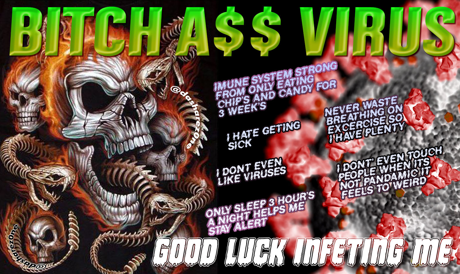 FUCK DA VIRUS - https://t.co/Qtp3PuUDXE ADMIN