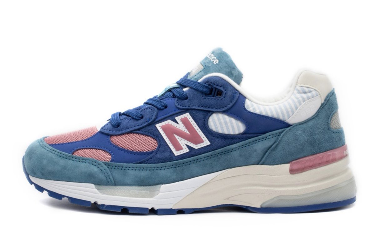 new balance 992 azul e laranja