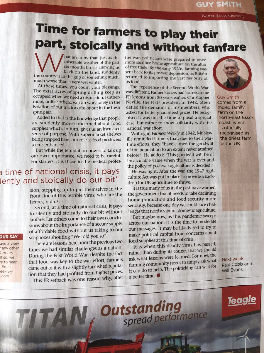 Excellent piece by ⁦<a href="/essexpeasant/">Guy Smith</a>⁩ in today’s ⁦<a href="/FarmersWeekly/">Farmers Weekly</a>⁩. I couldn’t agree more