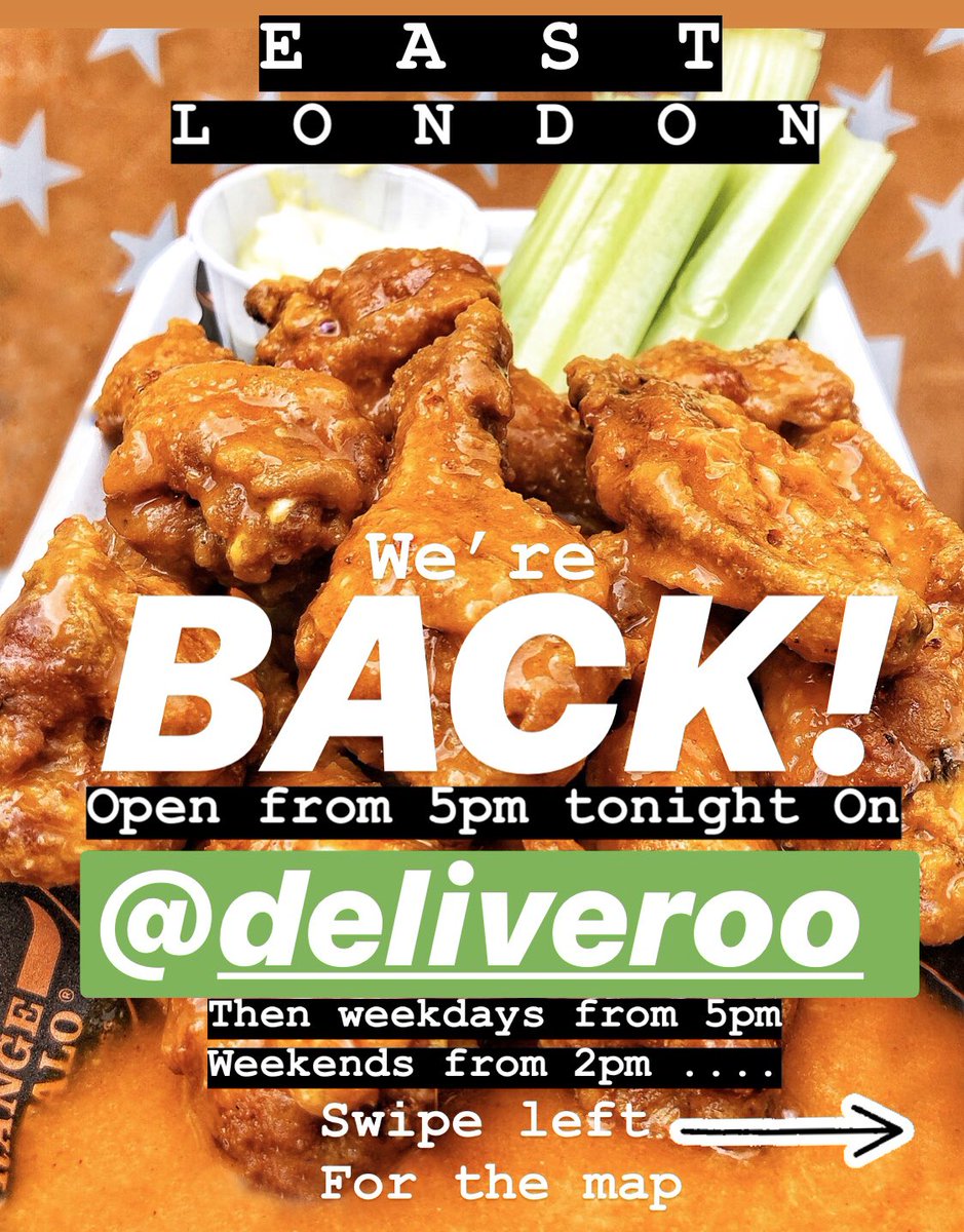 Yes East London! It’s FRYDAY & we’re ready for ya! 🧡🍗
Order on @Deliveroo #heretodeliver