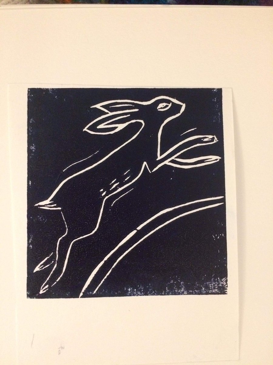 2005fuchsia's tweet photo. @annatheartist @Inky_Cuttlefish #printchallenge week 2 #healthandwellbeing #animals hi guys this is Jenny's lino cut for this week I think it is fab https://t.co/yITYUICvmR