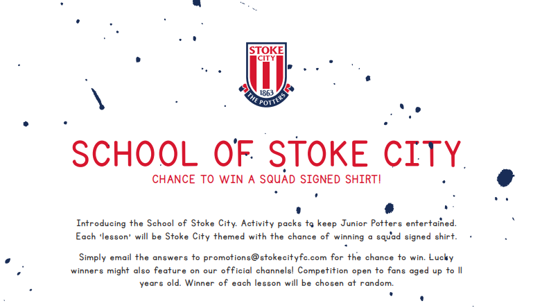 ScopeStoke's tweet photo. YOUR child could win a FREE Stoke City shirt...all's they have to do is REVISE: https://t.co/Ni4jdixPNW https://t.co/QTK6BQYgjc