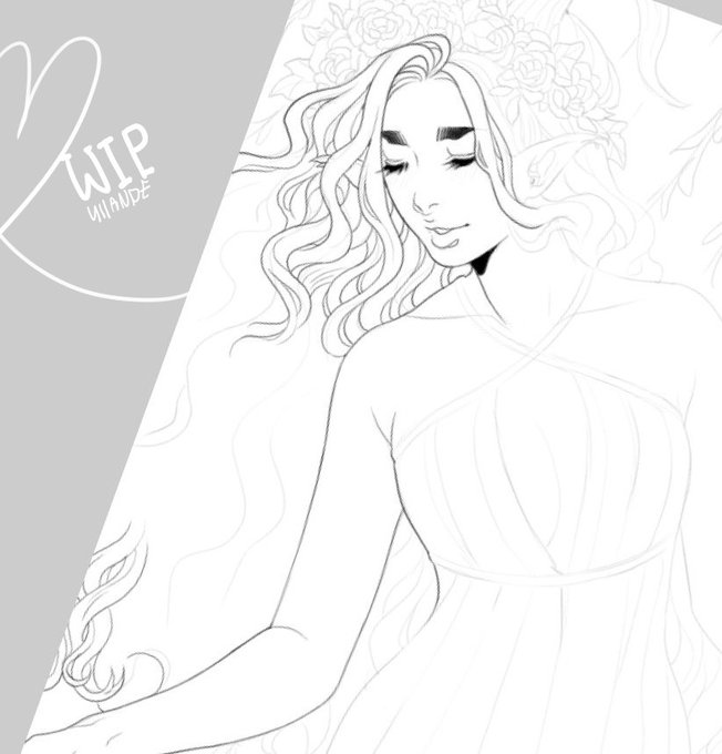 I don't know when I got so  patient with details, I used to be so intimidated by detail work not too long ago ? #wip #artistsontwitter #art #preview 