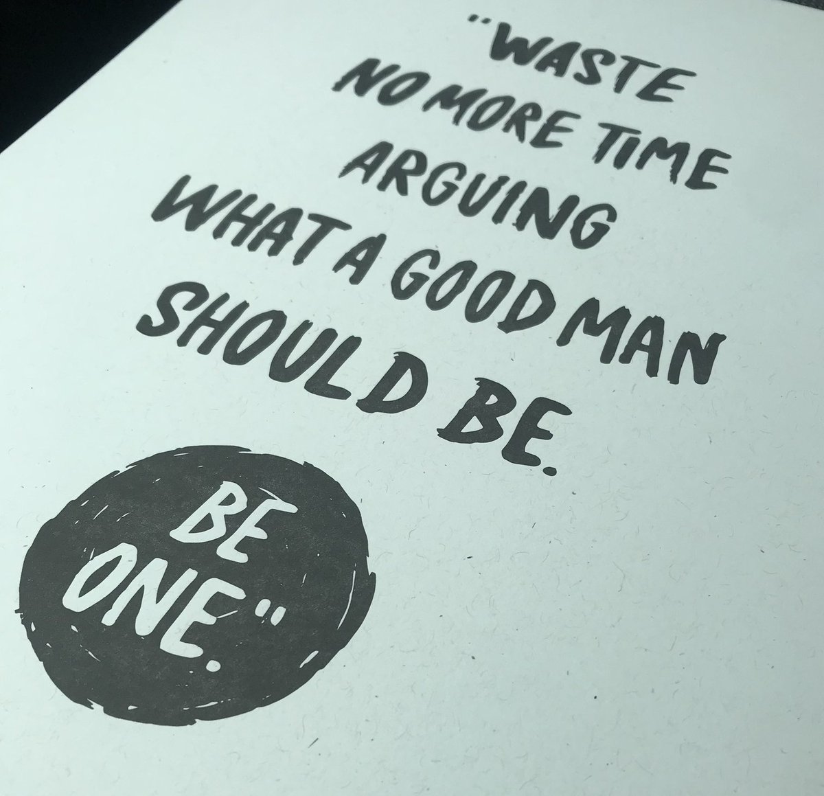 lizawisner's tweet photo. “Waste no more time arguing what a good man should be. Be one.”
Written by #MarcusAurelius nearly two millennia ago, these words cut to the core of what it means to live a good life.
#ToBe #PowerUp #RyanHoliday #DailyStoic #Deceived+Divided #PowerUpWork #FridayReads https://t.co/OONNQfHBsW