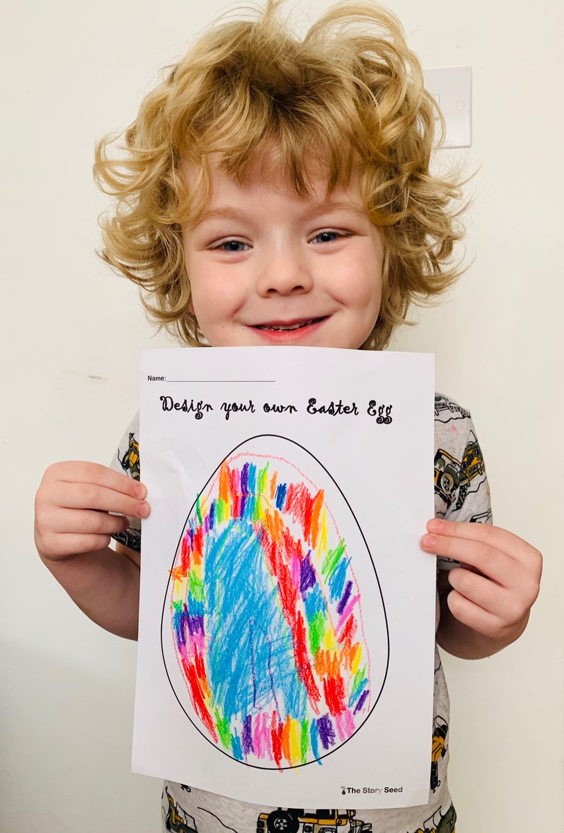 LilttleLove's tweet photo. @WhiteCourtScho1  Rexs rainbow egg! 🌈 🥚 he loved his phone call from Mrs Skinner this morning too! @MrsSkinner10 https://t.co/r4ZJ3igRQc