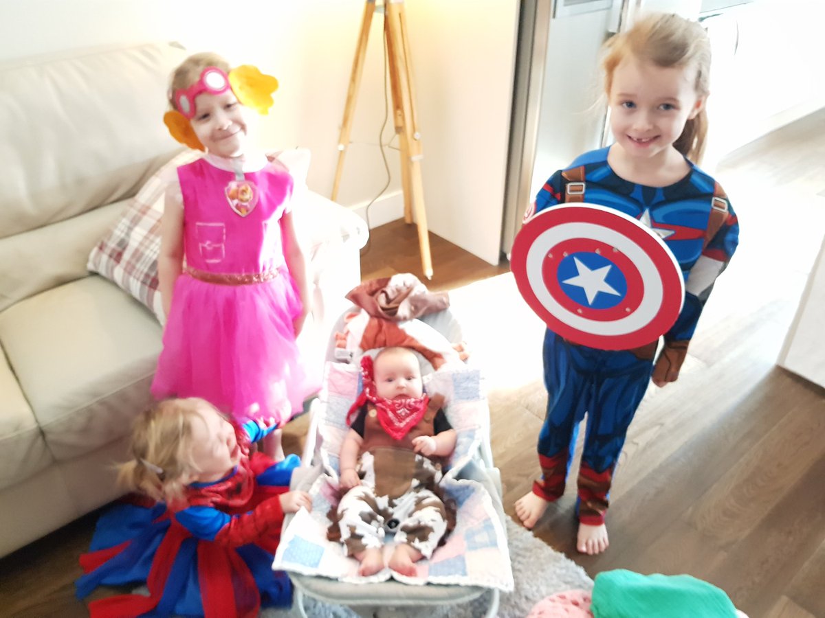 whichoneismummy's tweet photo. @thebodycoach #FancyDressPEwithJoe 
Here we are ready for PE this morning https://t.co/9ZnwAgou2q