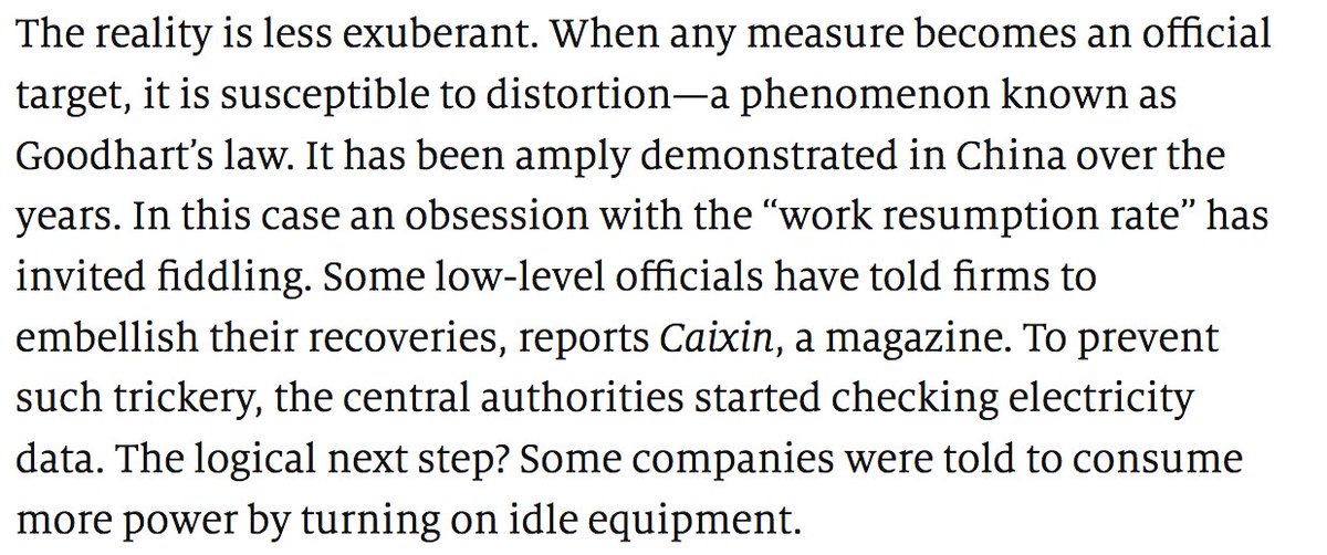 Last week's The Economist had a good example of a subspecies of this kind of principal-agent problem known as Goodhart's Law.  https://www.economist.com/china/2020/03/26/china-goes-back-to-work