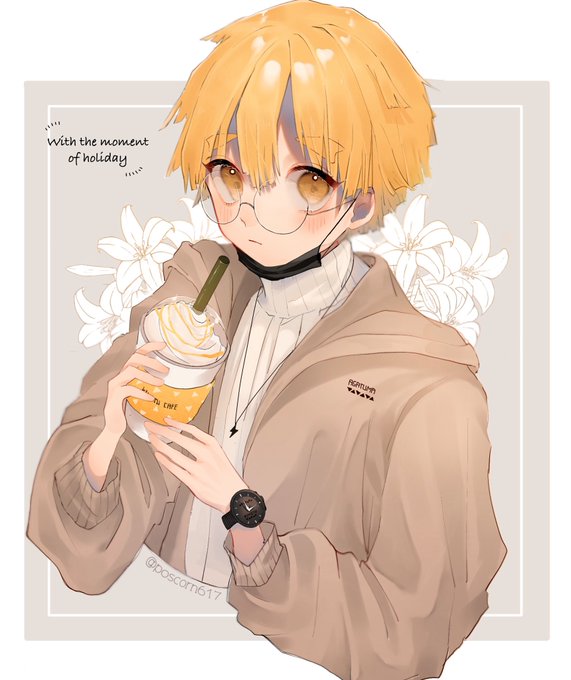 ぽすこ多忙さんがTwitterに投稿した我妻善逸(鬼滅の刃)のイラスト。