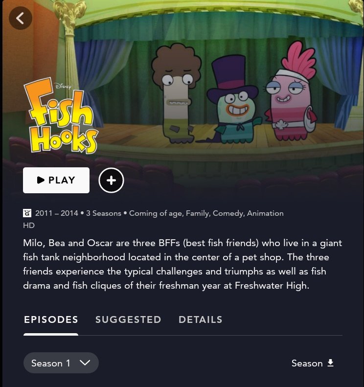 Disney Schedule Archive on X: Fish Hooks is now Streaming on Disney+. Not  many people knew how important this show was for Disney Television Animation.  If it weren't for this show, there