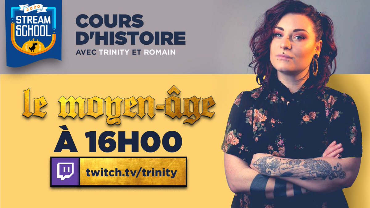 mythiXTrinity's tweet image. Je vous invite pour un peu d'histoire en compagnie du professeur @RomainHG 👑
Tout en jouant à @APlagueTale nous allons en apprendre plus sur le moyen âge ⚔️

On retourne à l’école à partir de 16h sur ma chaîne ! #StreamSchool

📌 twitch.tv/trinity