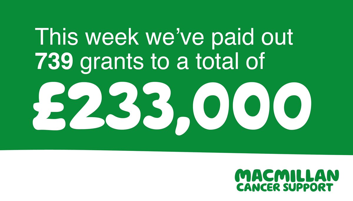 lynda_thomas's tweet photo. Cancer can have such a huge impact on people’s finances - from bigger heating bills due to feeling the cold to new clothes if your body is changing shape. Right now people need us more than ever and I’m so proud of how much we’ve been able to support people this week alone https://t.co/80N2pPkmcK