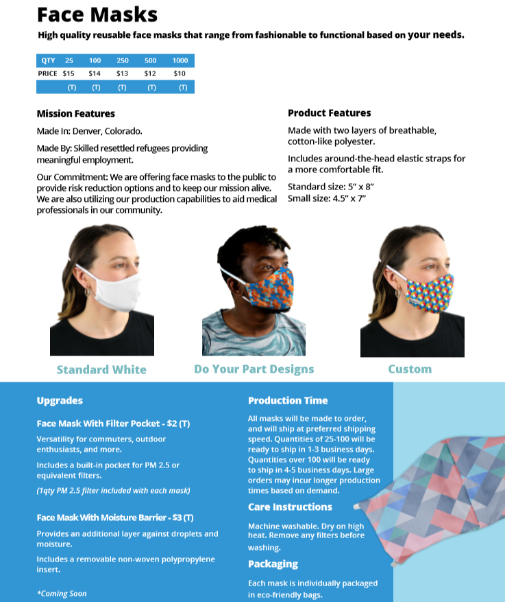 corporateimge's tweet photo. States, cities, and the CDC are starting to recommend wearing cloth masks when you go out to prevent COVID-19. These washable face masks come in standard and upgraded versions, plus they start at low minimums. Talk to us about these masks for your company or family. https://t.co/NGak3Sfhje