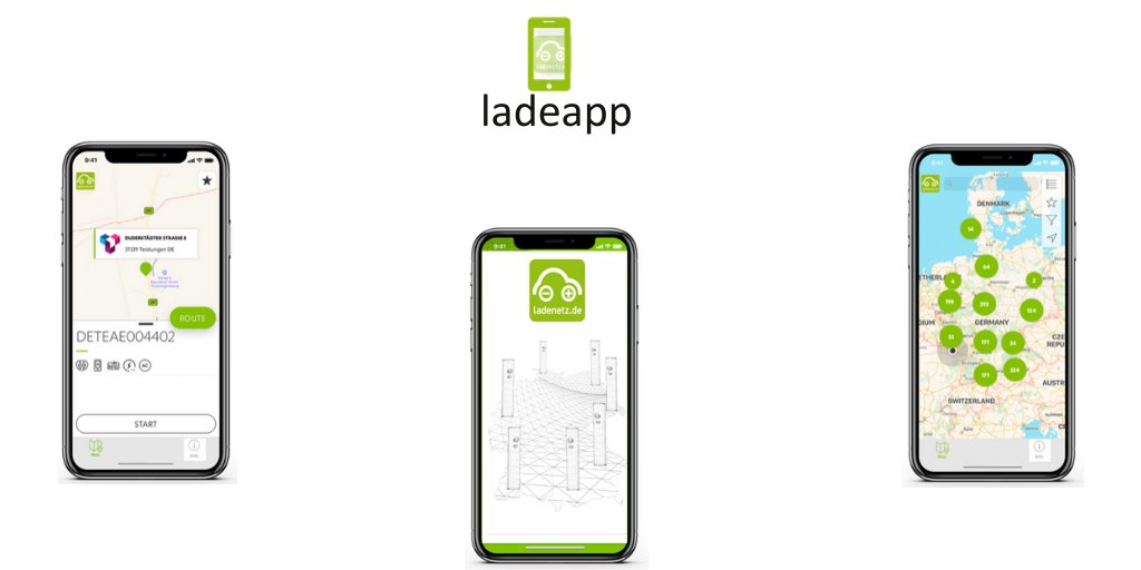 ladenetz's tweet photo. #ladeapp bietet eine einfache und schnelle Übersicht über verfügbare Ladepunkte in Ihrer direkten Umgebung oder per Suchfunktionen an einem gewünschten Zielort. Routenführung inklusive. #ladenetzde #business #elektromobilität #ladeinfrastruktur #ladekarte #electricmobility https://t.co/NuuTINZYKC
