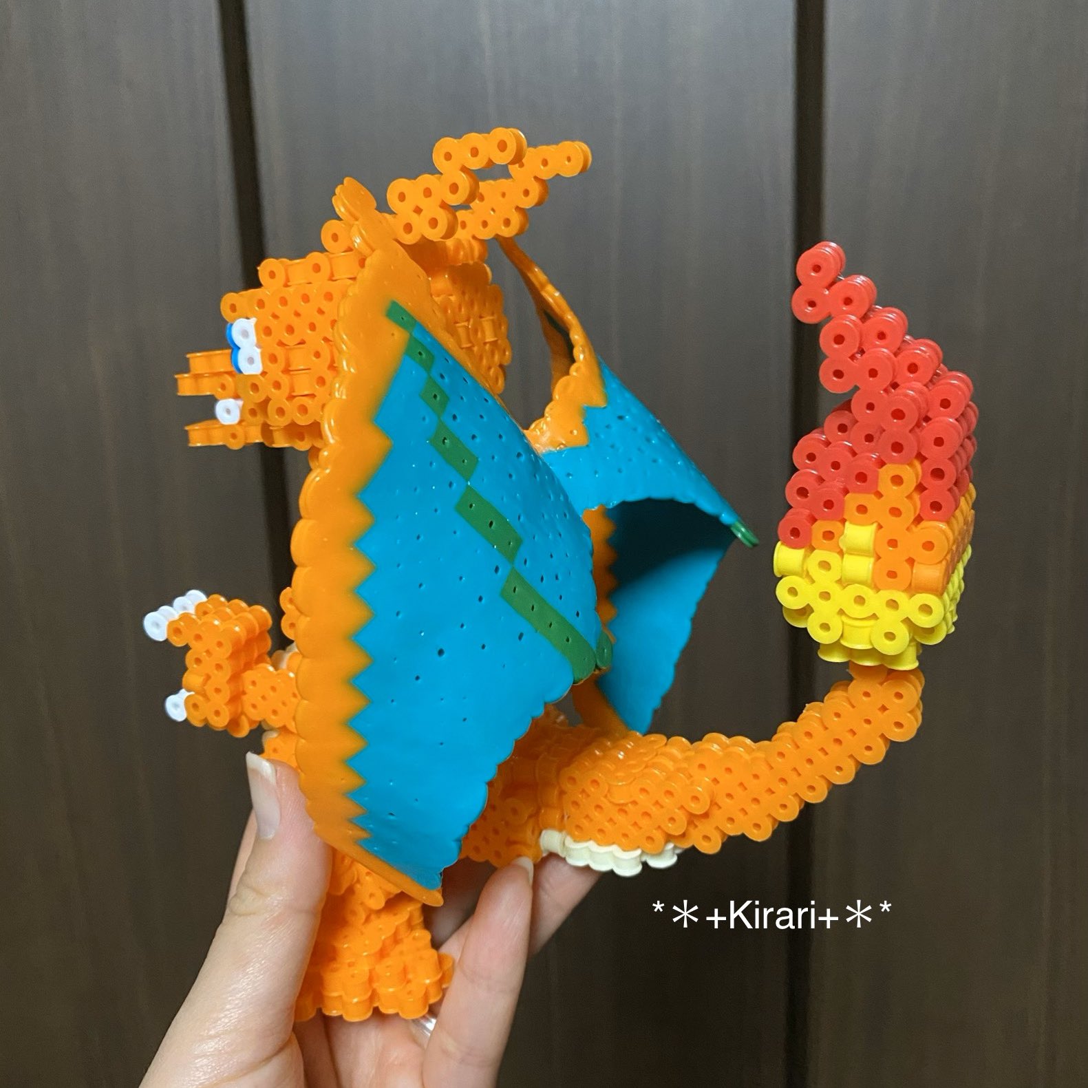 Kirari リザードン作ってみた ちょっと尻尾重め 販売できないけど作ってるの楽しい アイロンビーズ ナノビーズ 立体 ポケモン リザードン クリエイターズマーケット ハンドメイド パーラービーズ T Co Hojeycqalz Twitter