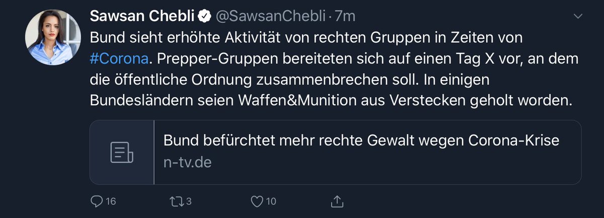 Wir stehen kurz davor dass die Regierung stürzt, Nazis bewaffnen sich und patrouillieren schon durch die Straßen. Passt auf euch da draußen auf! Junge!
