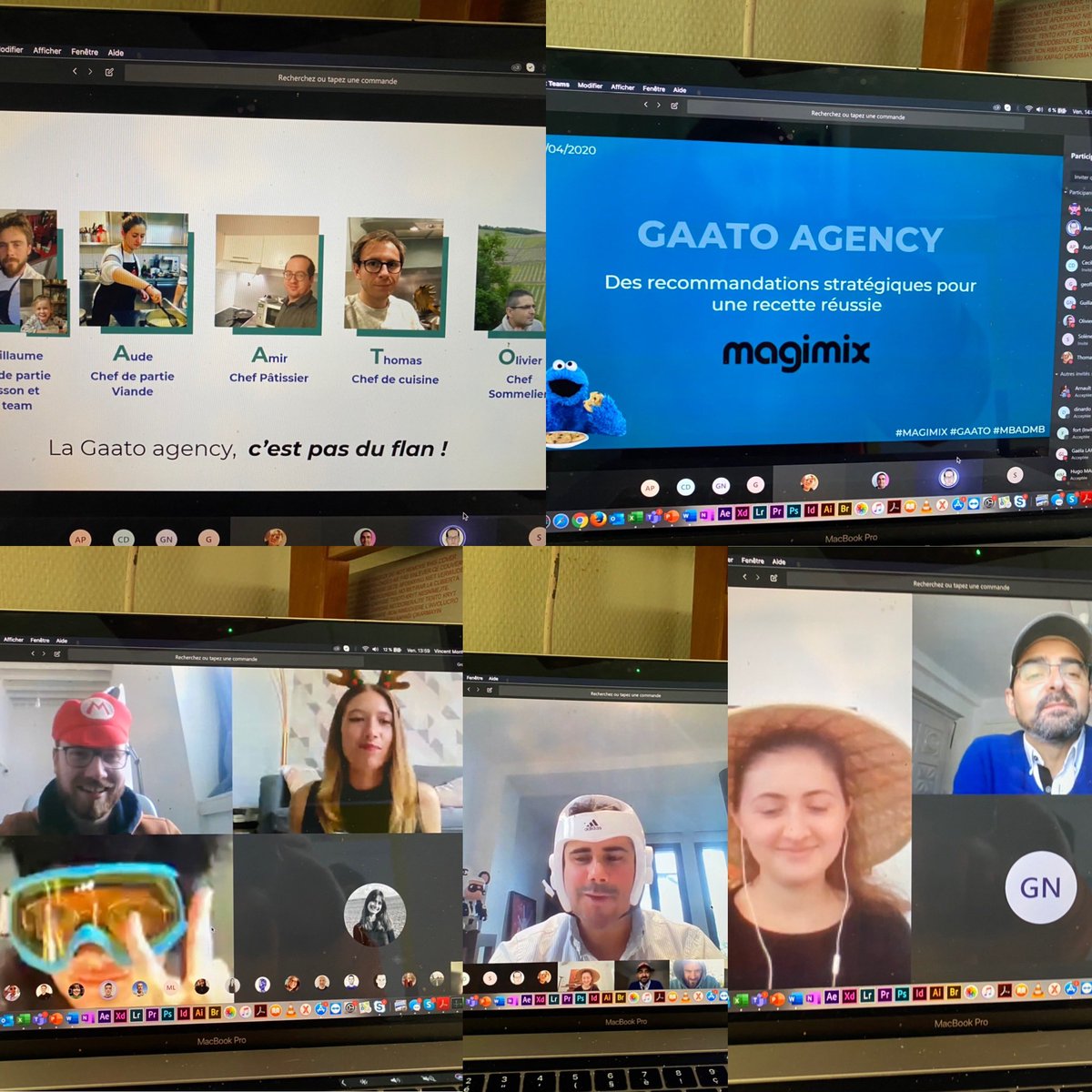 VincentMontet's tweet photo. #GoGoGo #MBADMB #NeverStop en live prévention des « agences » pour la compétition finale des @MBADMB part Time sur #Teams avec l annonceur @Magimix qui joue le challenge #couvrechef jusqu au bout 🙏🙏 @gfranqueville #onalapatata #efapathome #ResterChezVous https://t.co/F6ywBDRsXr