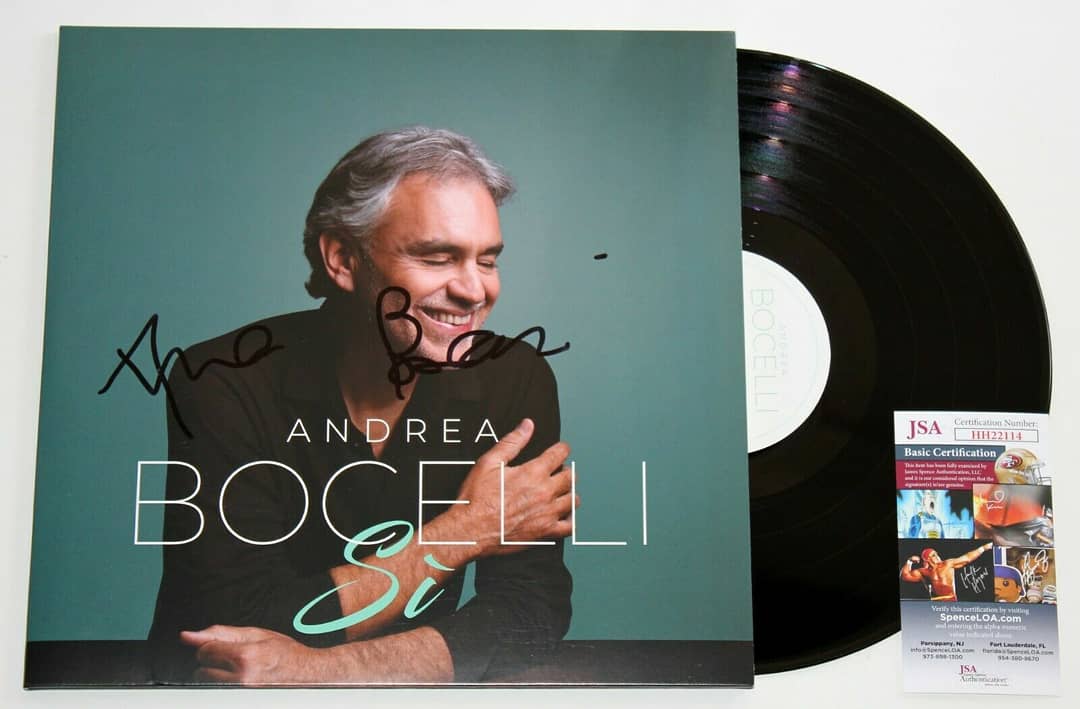 RSSignatures's tweet photo. Andrea Bocelli signed items now available 

https://t.co/MdHdSrifbl

#autographs #signed #vinyl #signedvinyl #andreabocelli #bocelli #goodmusic #vinylrecords #record #autographedmemorabilia  #autographed #records #autograph #memorabilia #jsa #forsale #racctrusted #rts143 #racc https://t.co/CAScYf1WCC