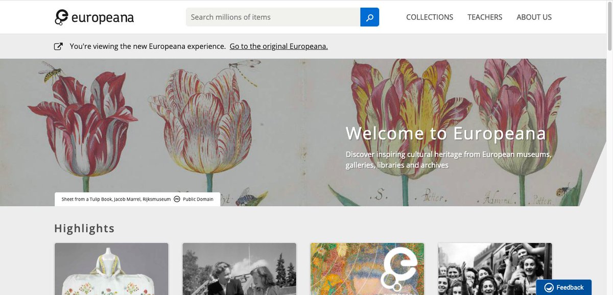 🖼️ Museums &amp; #art galleries have been closing all around Europe due to the #COVID19 outbreak. Nevertheless, thanks to <a href="/Europeanaeu/">Europeana</a>, everyone can still access a plethora of art &amp; culture online while at home 🛋️. 

Visit the new Europeana Collections website bit.ly/2R5wn1O