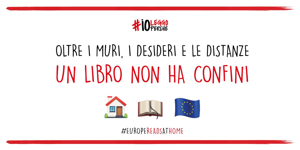 ioleggoperche's tweet photo. #ioleggoperché si unisce alla campagna #EuropeReadsAtHome a sostegno delle iniziative sulla lettura di tutta Europa🇪🇺
Restiamo a casa, #leggiamounastoria: un libro non ha confini!
#iorestoacasa https://t.co/vVXndMLqan
