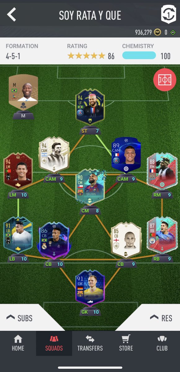 Omar13va's tweet photo. Weekend league squad, Elite 1 hopefully!🔥 #FUTChamps https://t.co/3Klc2YznAe