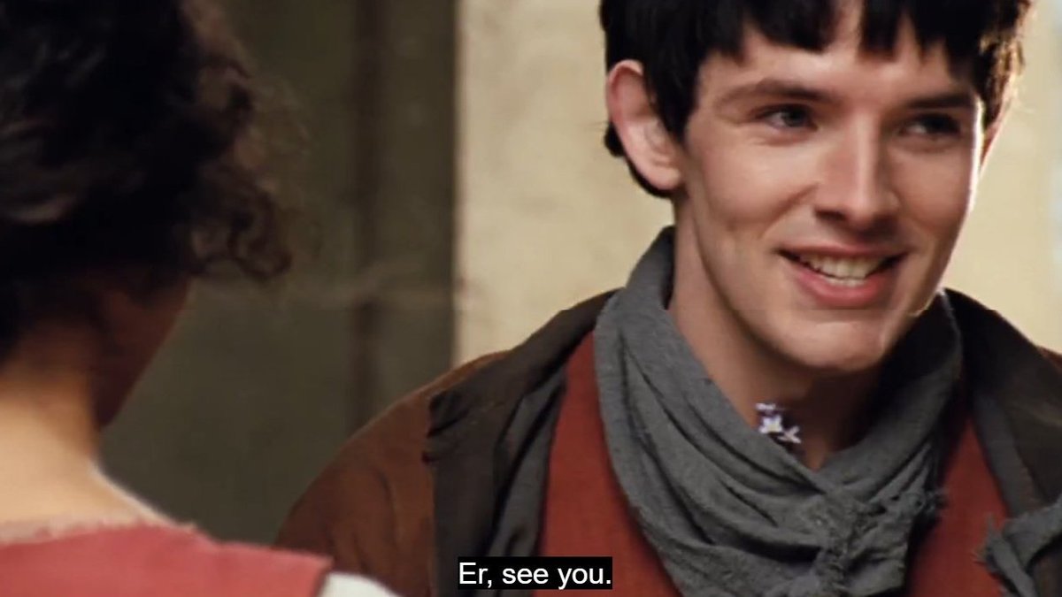 i mean, things couldn't get cuter than merlin wearing a flower gwen gave him... my babies