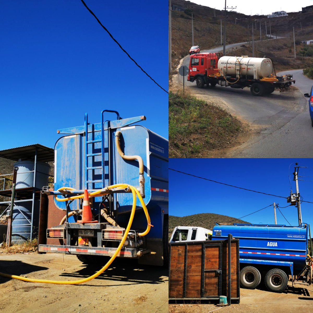 calumardoness's tweet photo. ⚠️ 🏴 #ExFundoLoreto #LaSerena lleno de camiones aljibes vendiendo agua.. 700 famlias q compraron en un lugar q prometía ser el paraiso según sus loteadores #Bakulic hoy viven SIN AGUA‼️
@FiscaliadeChile @PJudicialChile @Contraloriacl @MOPCoquimbo @SeremiSalud_Coq @munilaserena https://t.co/5FOjdw9Opc