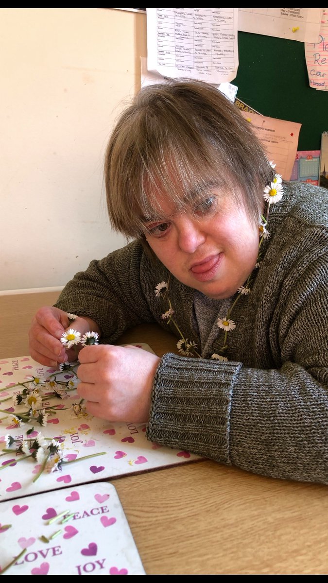 _Shaftesbury's tweet photo. Around the UK people we support and care workers have been keeping busy... gardening, daisy chain making, long walks in the sunshine, baking, crafts, playing cards... you name it!   These fab photos of people we support in @LivabilityLCEM  are brightening up our Friday! ☀️ https://t.co/d80t1J4vmk