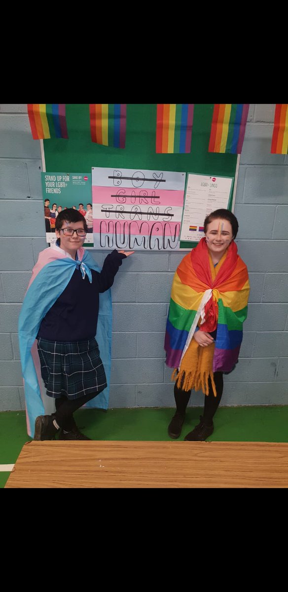 Cabinteely_Cs's tweet photo. This week would have marked our #StandUp against #LGBTI+ bullying awareness week. For now, here is a throwback of the fun times last year. At CCS we are committed to providing a safe environment for our #LGBTI+ students 🌈❤ #saynotobullying #standup https://t.co/DpMiS6JXB4