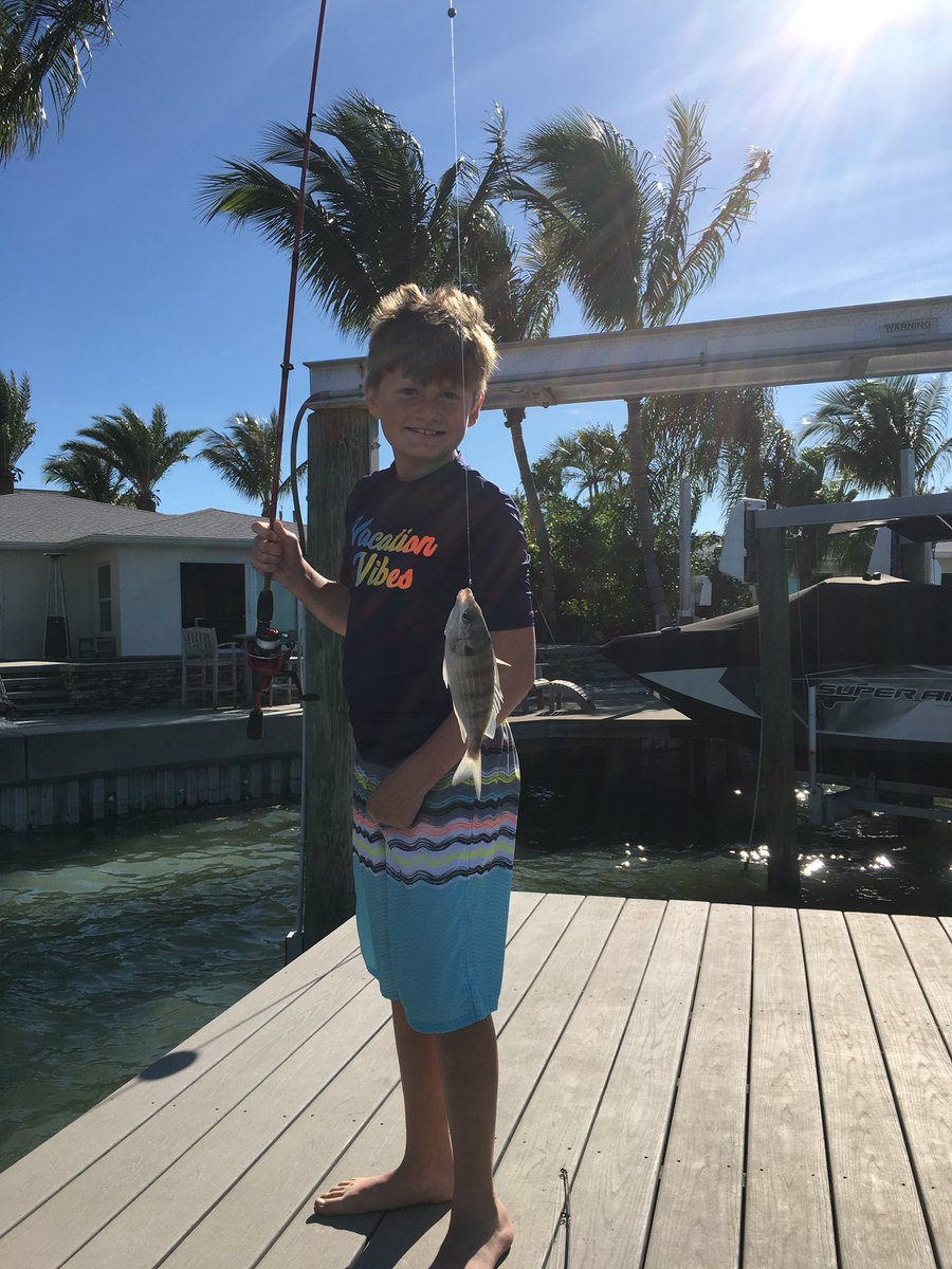 Little man caught his first fish yesterday. In the middle of all this chaos he is just a happy little boy who hasn’t combed his hair in days. Lol.