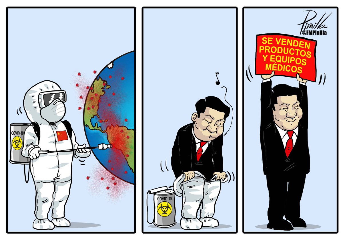 El plan del régimen chino...
#caricatura para <a href="/eltiempolatino/">El Tiempo Latino</a>.
#usa  #china  #coronavirus #COVID19