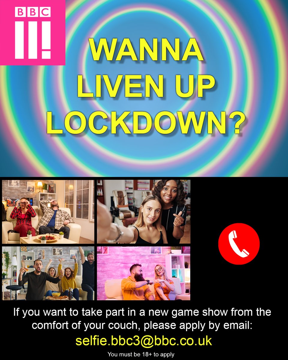 BBC3GameShow's tweet photo. @agrewal98_ Hey! Wanna take part in an exciting, new game show while you stay at home?
Please apply by email selfie.bbc3@bbc.co.uk

#stayhome #quarantineandchill #stayhomesavelives #ukgameshow #bbcthree #castinguk #tv #beontv #castinguk #britishtv #getmeontv https://t.co/NOI5NOSAe7