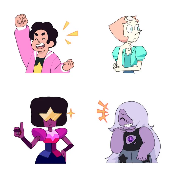 こんなLINEスタンプが出て欲しかった・・・#StevenUniverse #StevenUniverseFuture 