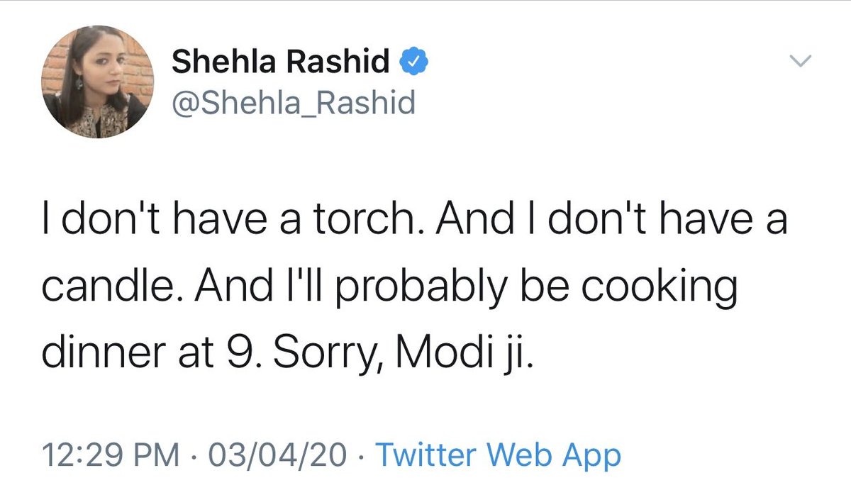AshishYouth2's tweet image. If you are able to Cooperate with nation when ur cooking Use the stove light At 9pm Dont say such things 😏😁 @Shehla_Rashid  ji 
#LockdownQuery 
#ModiUnityCall