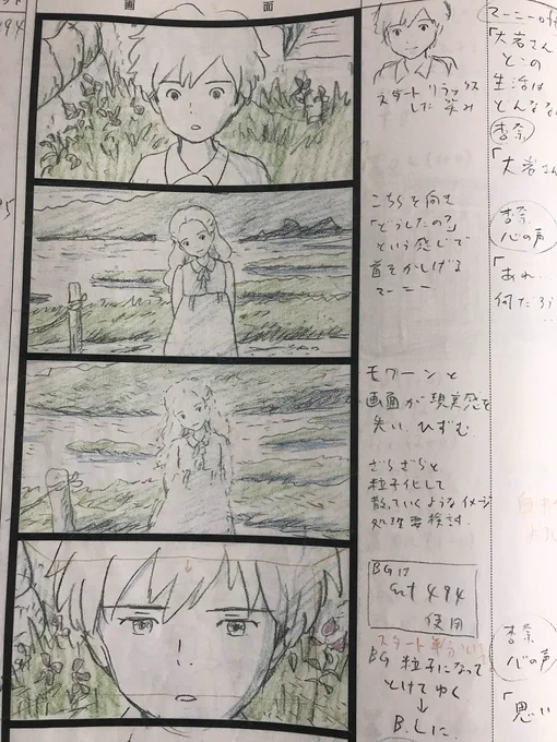 マーニーとずっと一緒にいると現実世界がぼんやりしてきて、現実世界を思い出すとマーニーが消えてしまう。
現実と夢の綱引きみたいに。 