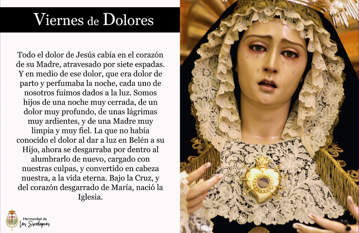 Feliz Viernes de Dolores.