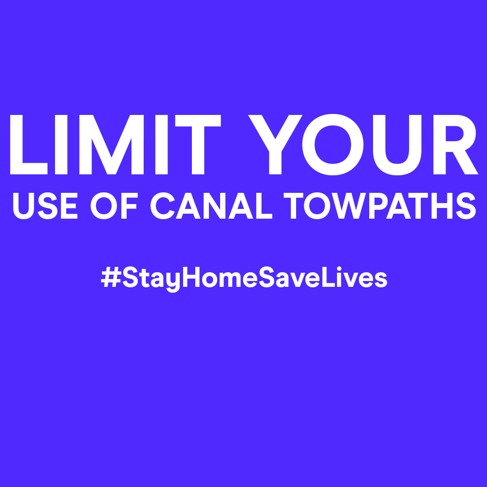 CanalRiverTrust's tweet photo. With good weather forecast this weekend, we are reminding people to limit their use of canal towpaths, strictly stay local, try to avoid moored boats, and follow Government advice at all times https://t.co/JaiFkOPxlU #StayHomeSaveLives @DefraGovUK @EnvAgency @PHE_uk Please RT https://t.co/kQfAZLLtHi