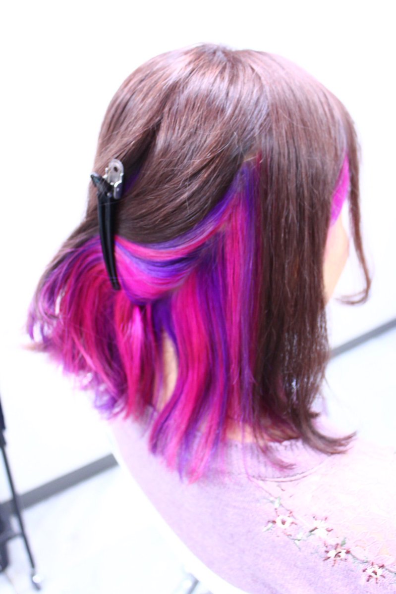 O Xrhsths ストロベリーロックス ヘアカラー専門店 Sto Twitter 本日のヘアカラー インナーカラー で ピンク と パープル の ミックスカラー トップは濃いめの ピンクベージュ 編んでも巻いても ハーフアップ でも ヘアアレンジ で更に可愛くなるよ 春にも