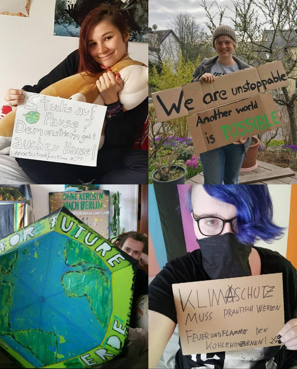 Wir streiken weiter, jeden Freitag egal ob auf der Straße oder im Netz! 
#NetzstreikFürsKlima #ClimateStrikeOnline #ClimateJusticeNow #studentsforfuture