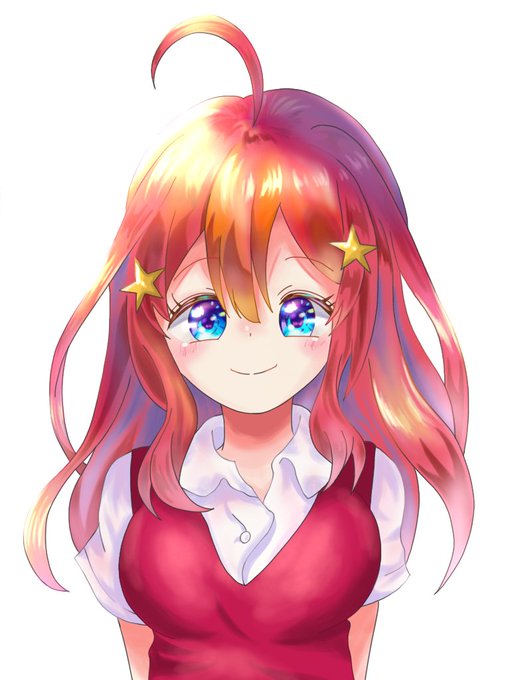 Q Nana / キューナナさんがTwitterに投稿した中野五月(五等分の花嫁)のイラスト。