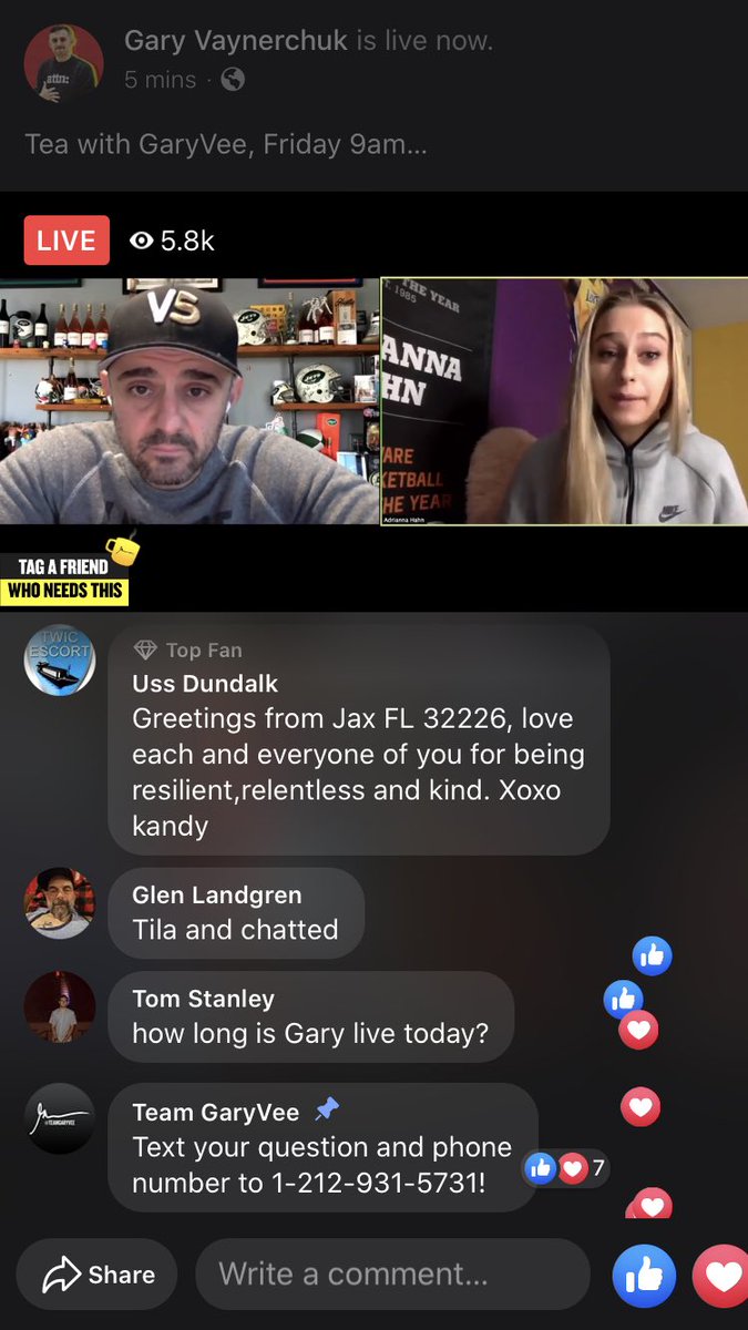marieplam's tweet photo. Now people!!! Get on the Tea + Marketing Wagon w/ @garyvee #TeawithGaryVee https://t.co/giz1mB2hFu https://t.co/Jb6QjZVFcy