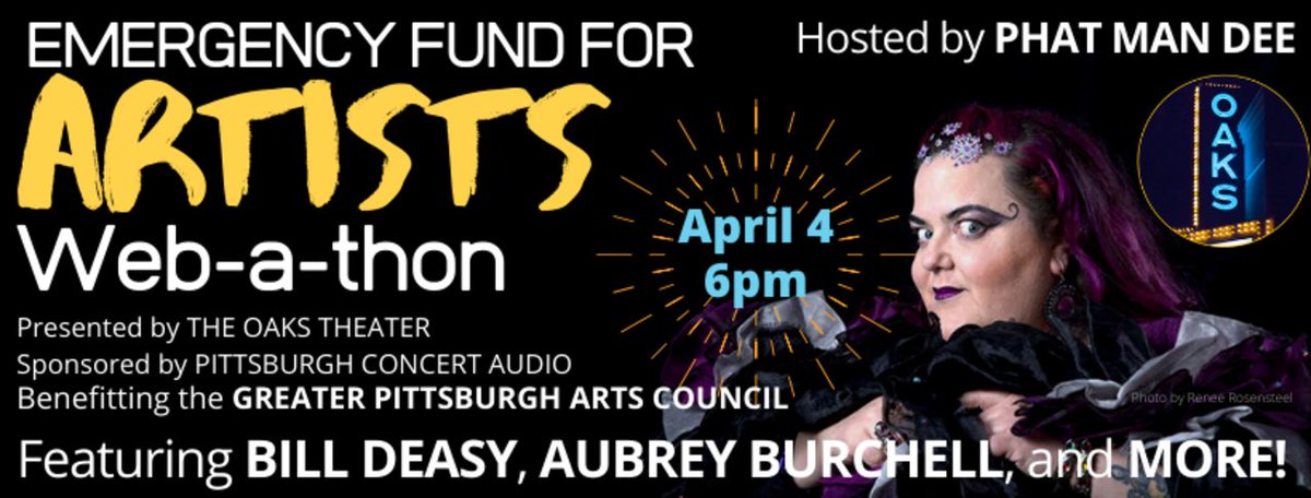 phatmandee's tweet photo. 💥Two live streamed events this weekend! Friday night: @PeoplesMusicNet Song Swap 💥 Saturday ER Fund for Artists Web a Thon for @PGHArtsCouncil w/ @TheOaksTheater @BillDeasy @_AubreyBurchell @Jemiriye @DTinesMitchell &amp; more! 💥 - https://t.co/4ztJU41MD9 https://t.co/256wI9zdbZ