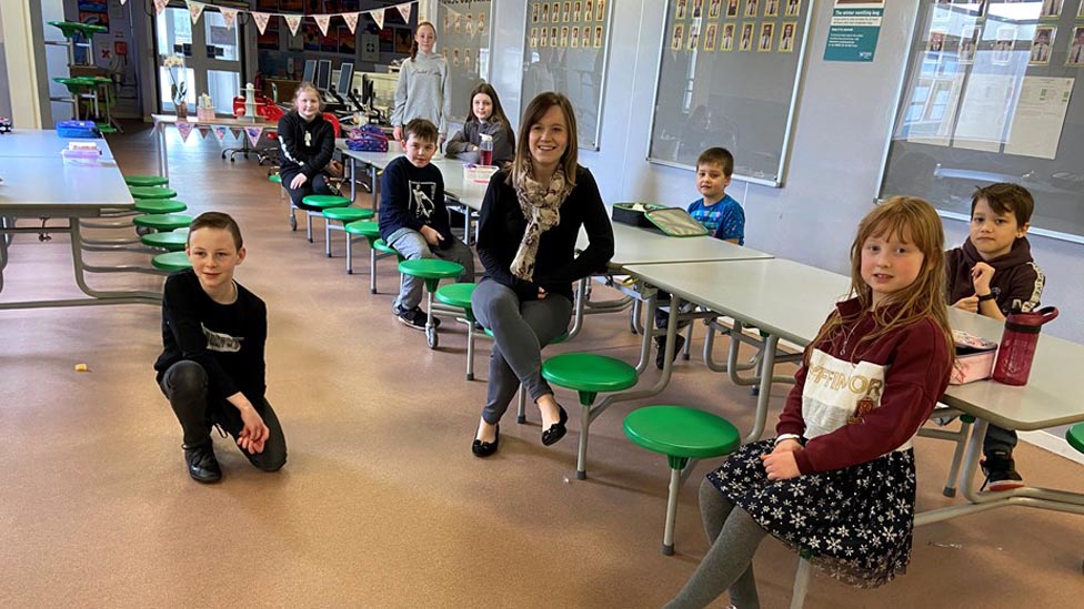 Lessons in love: @TheMorayCouncil's Emma Petrie and fiance Scott Andrews should have got married today but could not due to #coronavirus - <a href="/GreenwardsP/">Greenwards Primary</a> teacher Emma instead spent the day at a key worker childcare hub with pupils. She joked she'd be "ready to party" eventually!