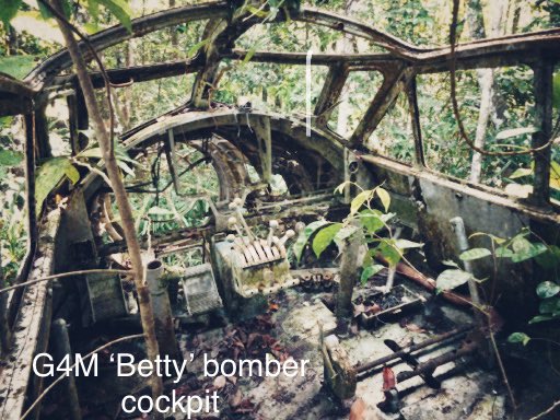 I went looking for aircraft wrecks. The American forces repeatedly attacked Rabaul and I and friend went to the present airfield (before the volcanic eruption) then to look. At the time my photo-taking skills wasn’t great.  No socmed that time. Also, in the hills surrounding