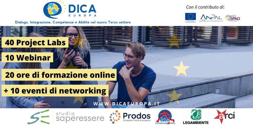 🇪🇺 Il progetto #DICAEuropa nasce con uno scopo ben preciso: fornire strumenti pratici e metodologici per partecipare ai #bandi e accedere alle risorse finanziarie dell'#UnioneEuropa.

👉 Candidati al progetto: dicaeuropa.it