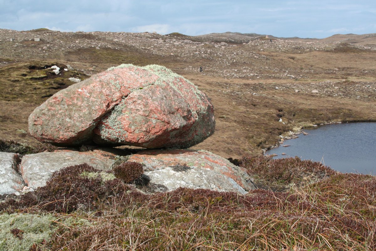 A much safer bet, a nice perched boulder from Shetland.